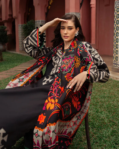 Winter 3PC Karandi Digital Print Dress - 442