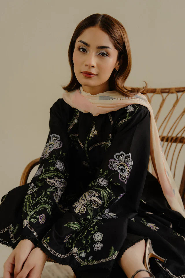 Khaddar 3 Piece Embroidered Dress - 392