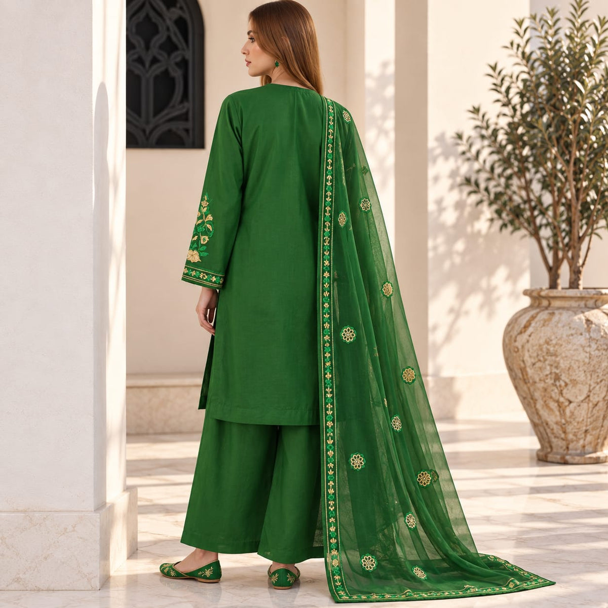 Summer Stitched 3PCs Embroidered Lawn Dress  - TS 18