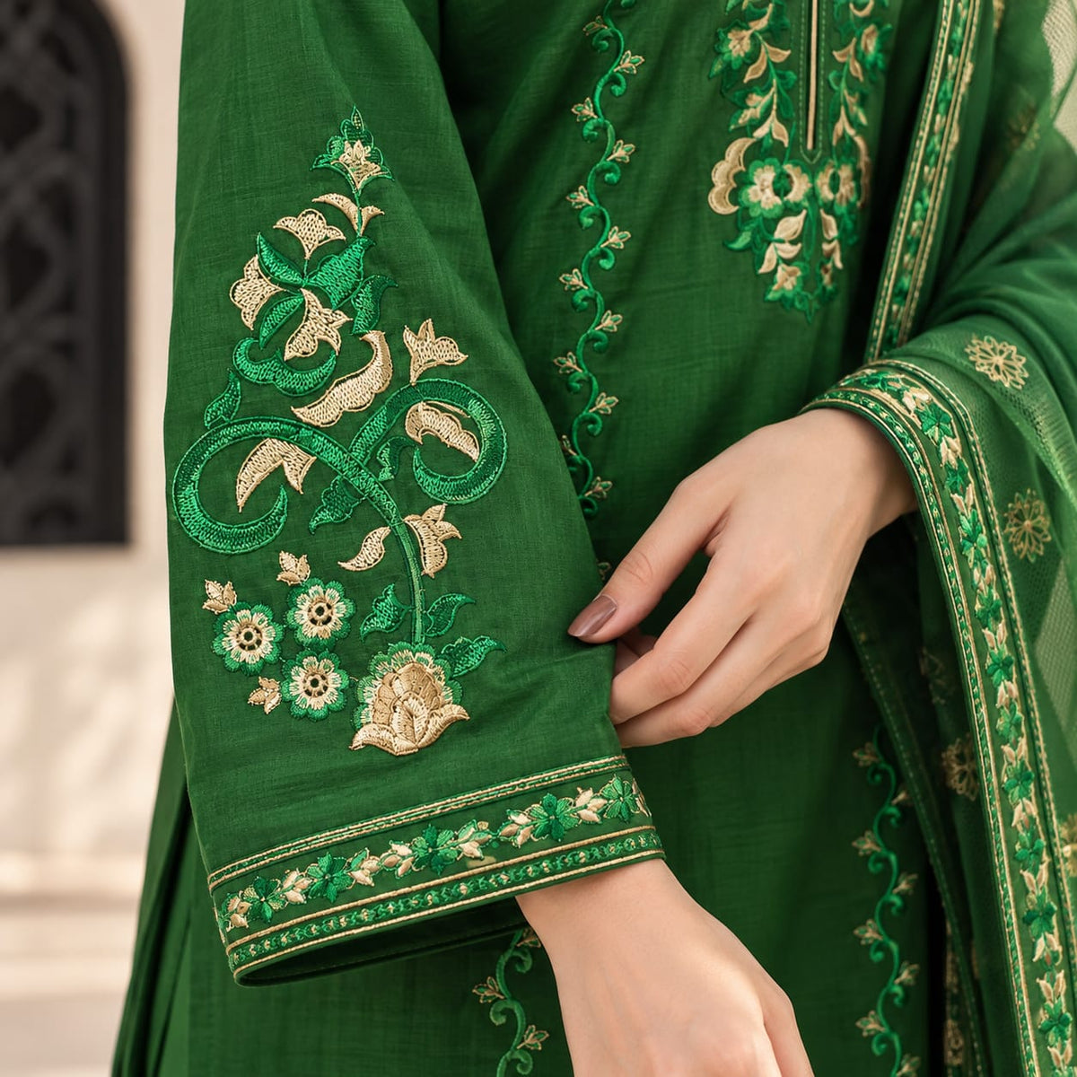 Summer Stitched 3PCs Embroidered Lawn Dress  - TS 18
