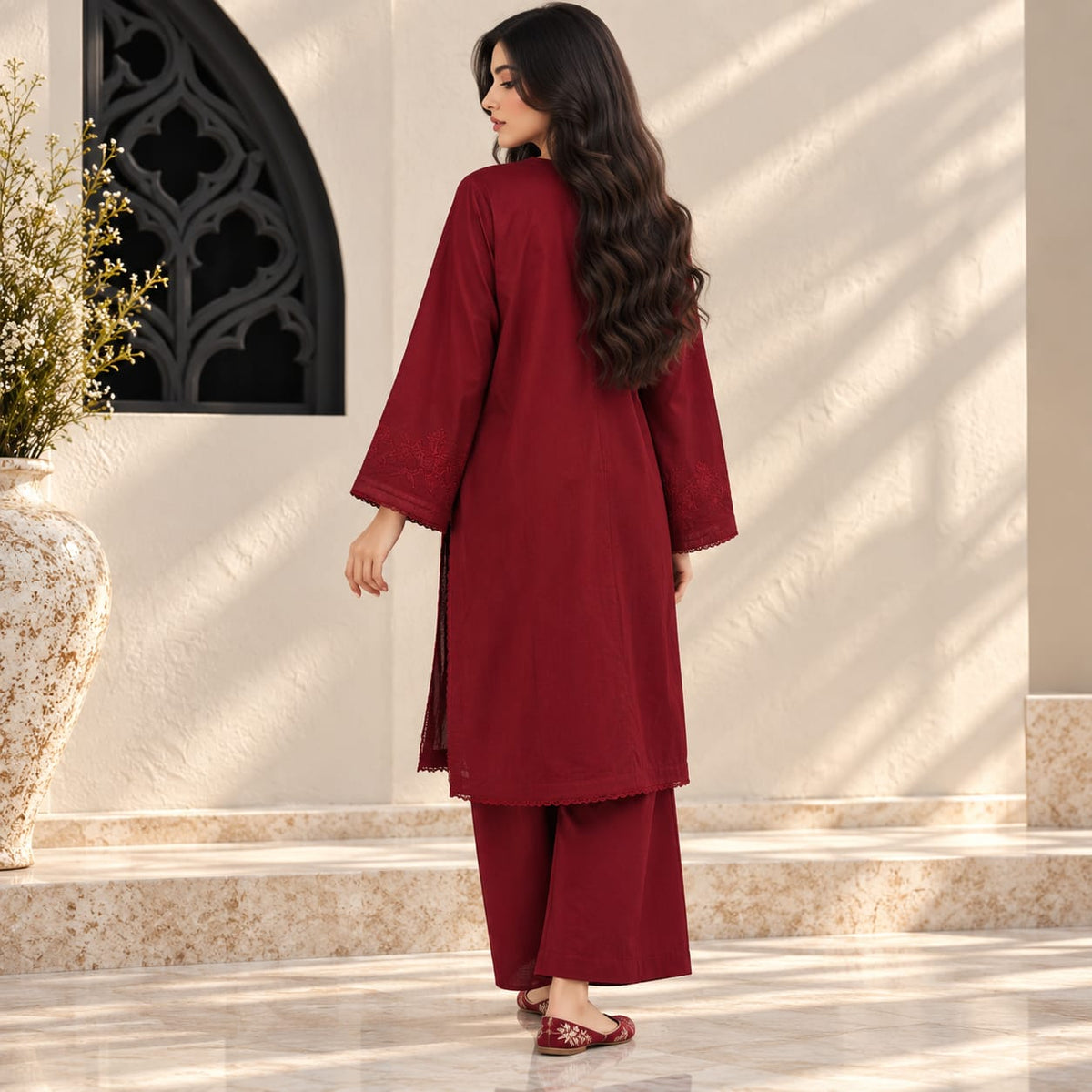 Summer Stitched 2 Piece Embroidered Lawn Dress  -TS 21