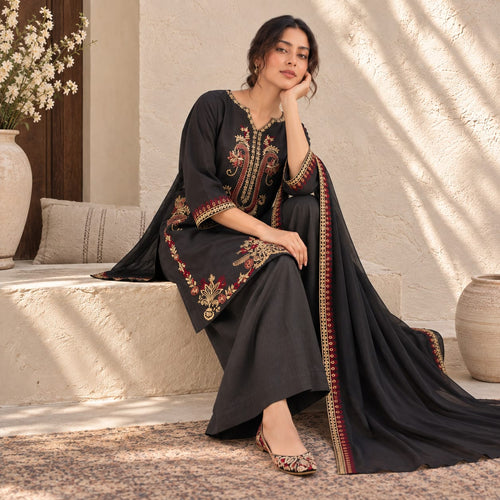 Summer Stitched 3 Piece Embroidered Lawn Dress - TS 01