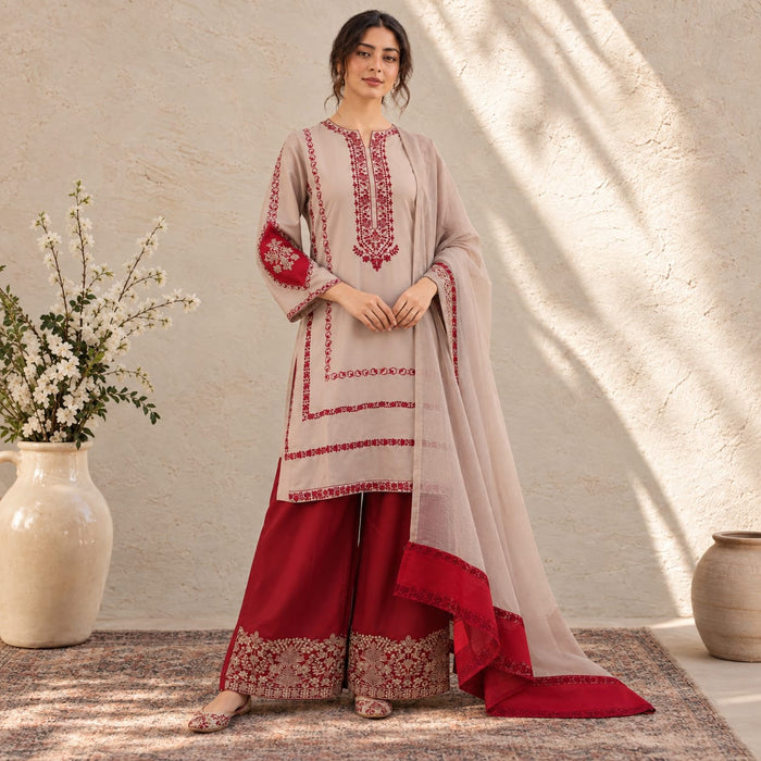 Summer Stitched 3 Piece Embroidered Lawn Dress - TS 10