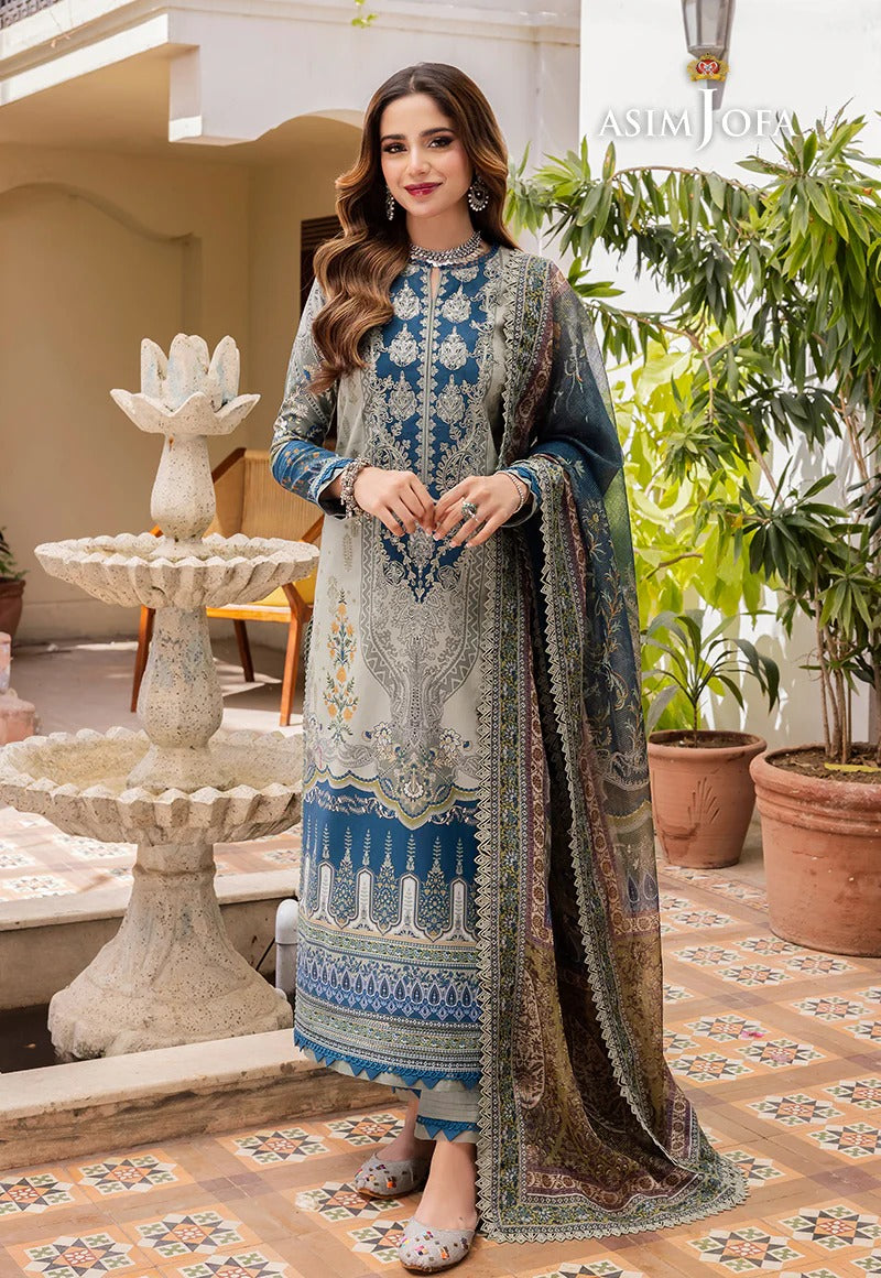 Summer Unstitched 3PCs Digital Printed Lawn Dress With Digital Printed Lawn Dupatta - 472