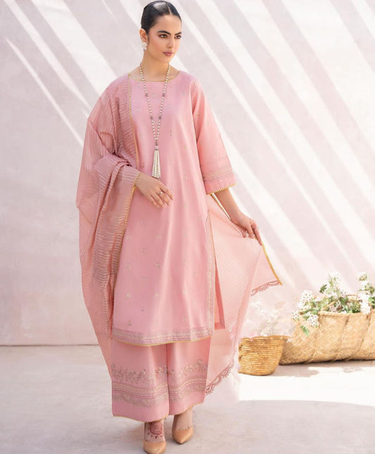 Dhanak 3 Piece Embroidered Dress - 387
