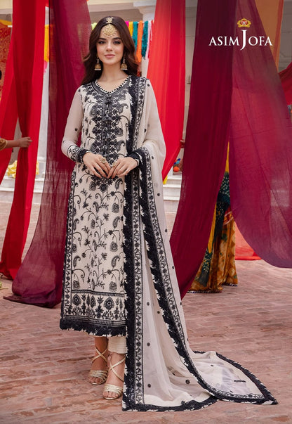 Summer Unstitched 3PCs Embroidered Lawn Dress With Monar Dupatta  - 350