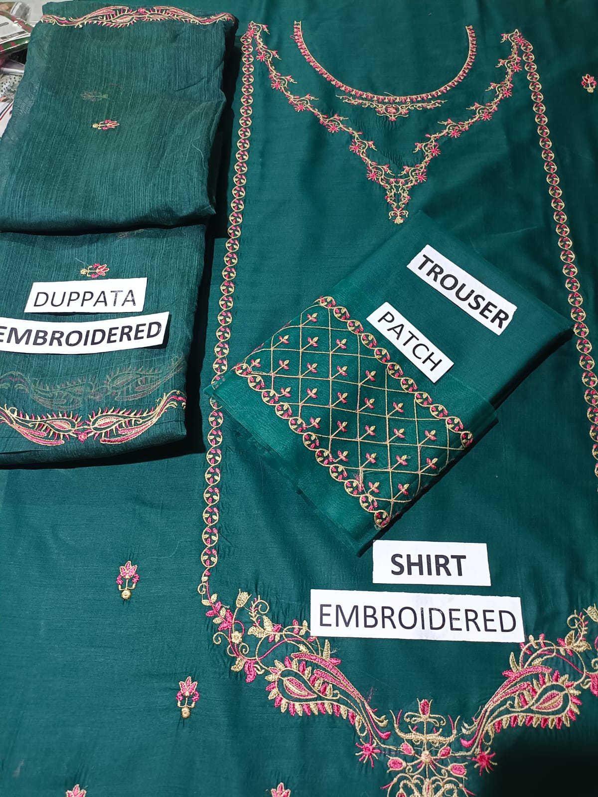 Lawn Unstitched 3 Piece Embroidered Dress - 375