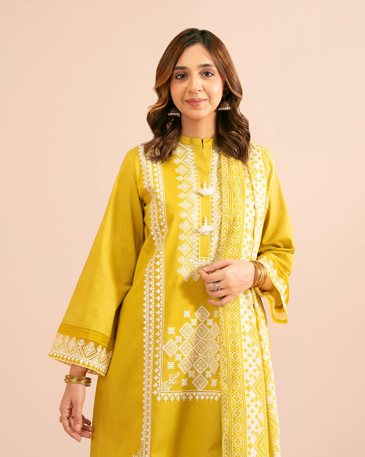 Summer Untitched 3 Piece Embroidered Lawn Dress With Manaar Dupatta   - 355