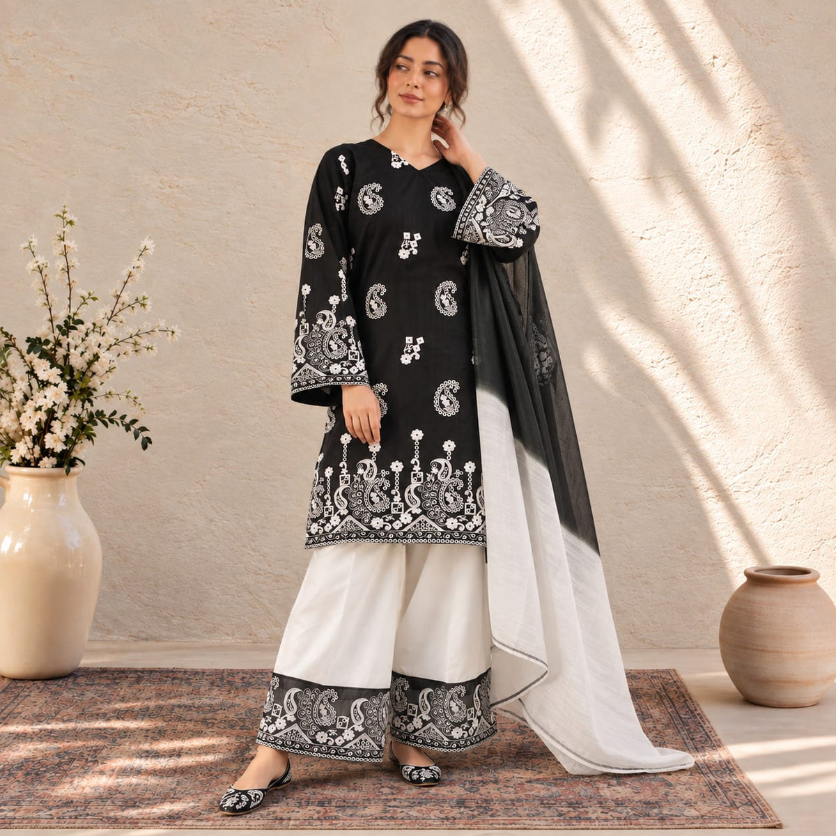 Summer Stitched 3PCs Embroidered Lawn Dress - TS 04