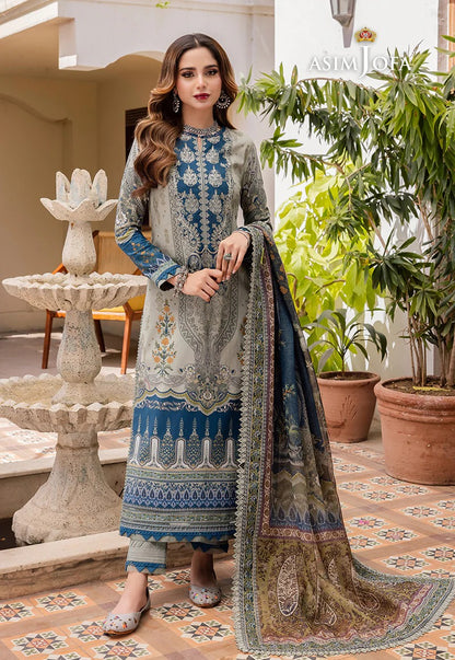 Summer Unstitched 3PCs Digital Printed Lawn Dress With Digital Printed Lawn Dupatta - 472