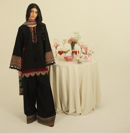 Summer Unstitched 3PCs Embroidered Lawn Dress   - 497