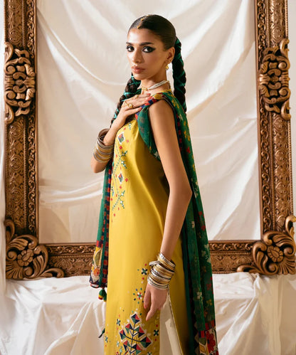 Dhanak 3 Piece Embroidered Dress - 395