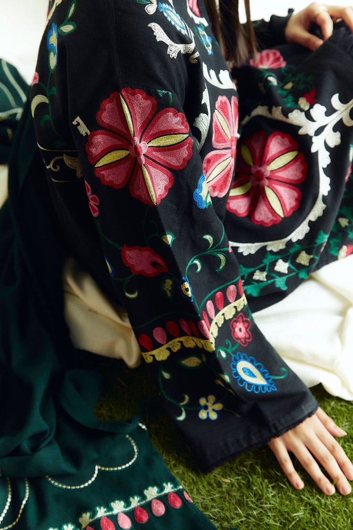 Khaddar 3 Piece Embroidered Dress -274