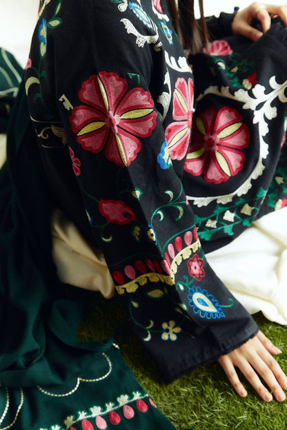 Khaddar 3 Piece Embroidered Dress -274