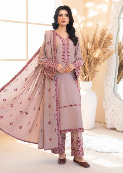 Summer Unstitched 3PCs Embroidered Lawn Dress With Manaar Dupatta - 480
