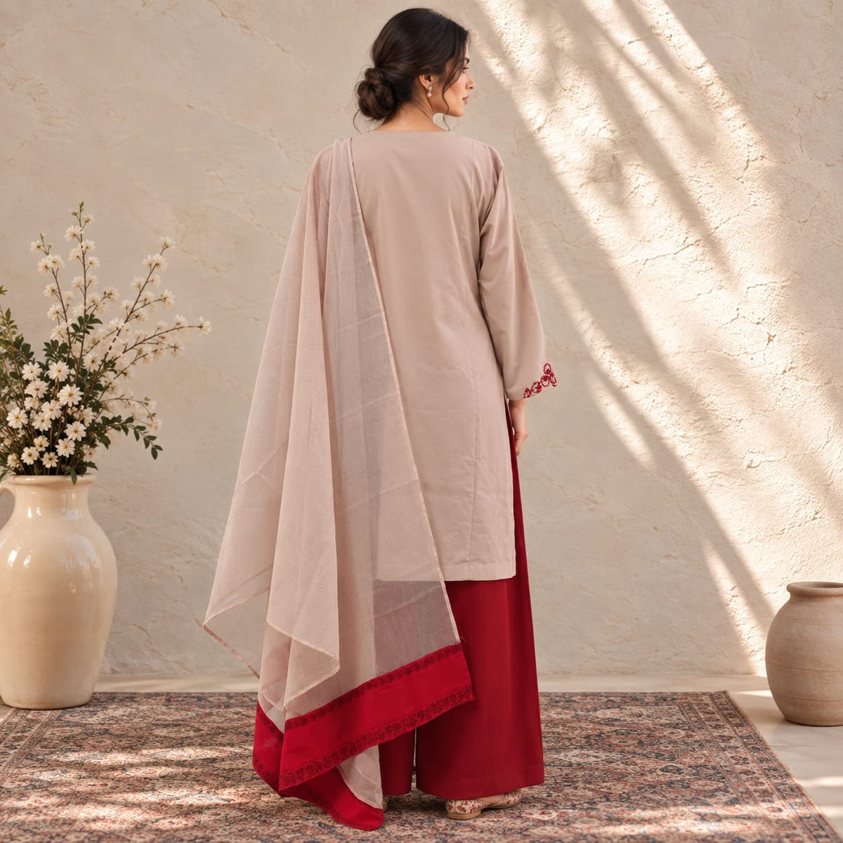 Summer Stitched 3 Piece Embroidered Lawn Dress - TS 10