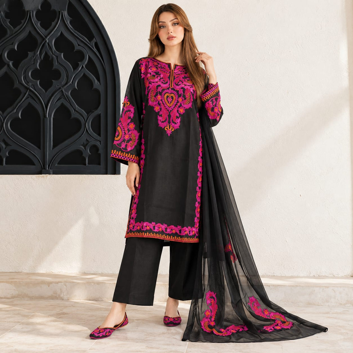 Summer Stitched 3 Piece Embroidered Lawn Dress - TS 11