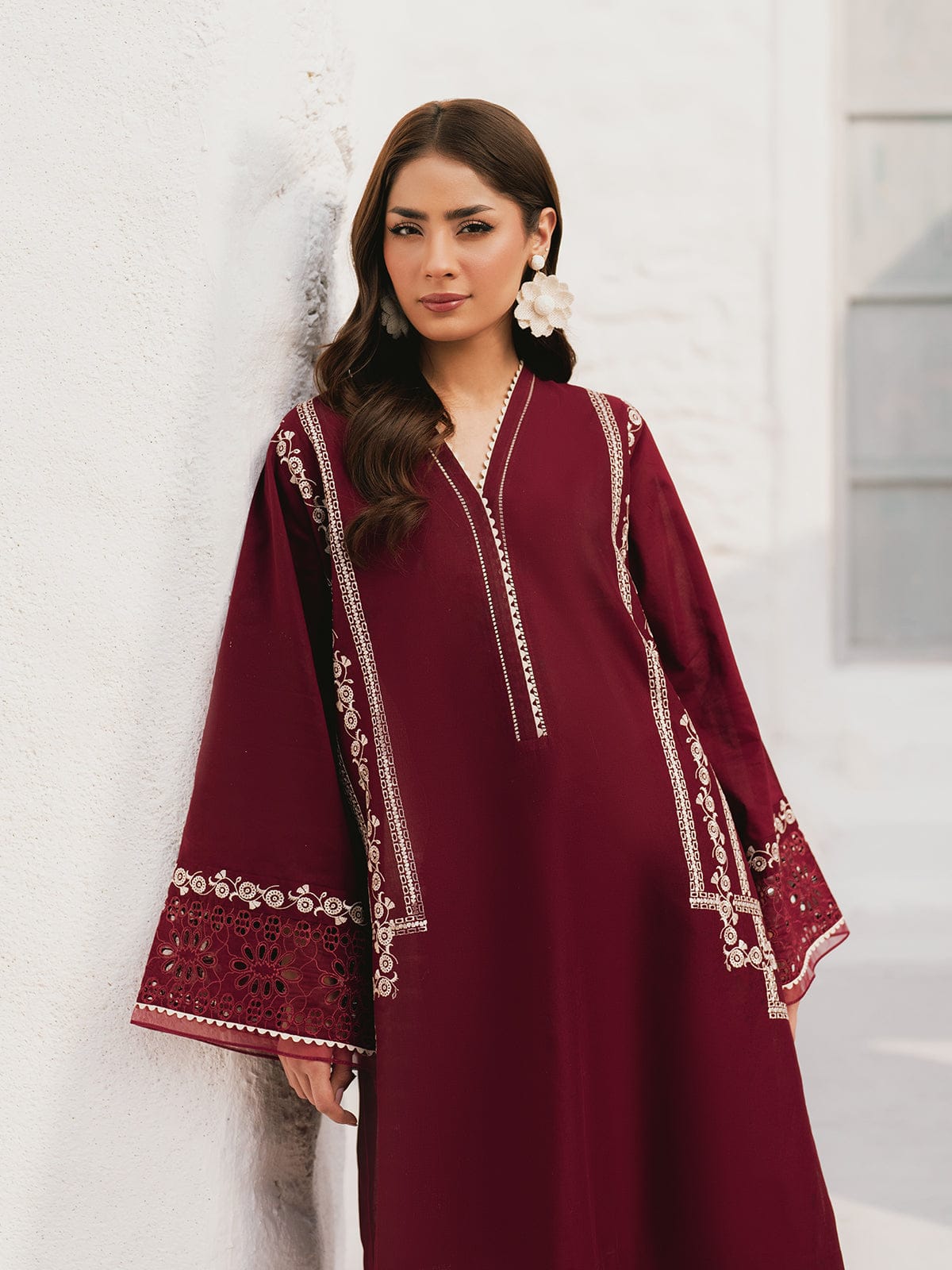 Summer Unstitched 2PCs Embroidered Lawn Dress - 367