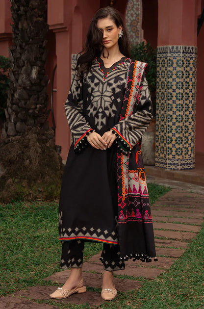 Winter 3PC Karandi Digital Print Dress - 442