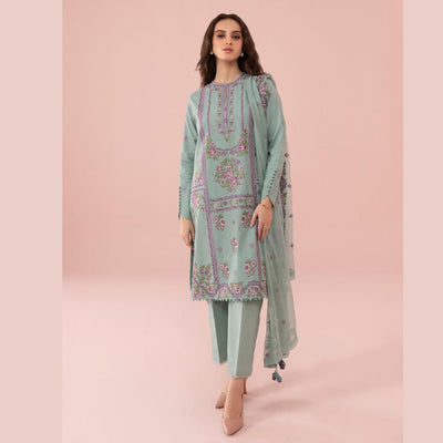 Lawn 3 Piece Embroidered Dress - 305