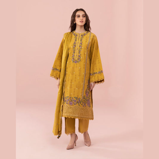 Lawn 3 Piece Embroidered Dress -162
