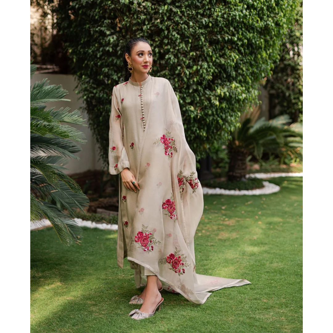 Lawn Unstitched 3 Piece Embroidered Dress - 103