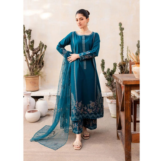 Lawn Unstitched 3 Piece Embroidered Dress - 104