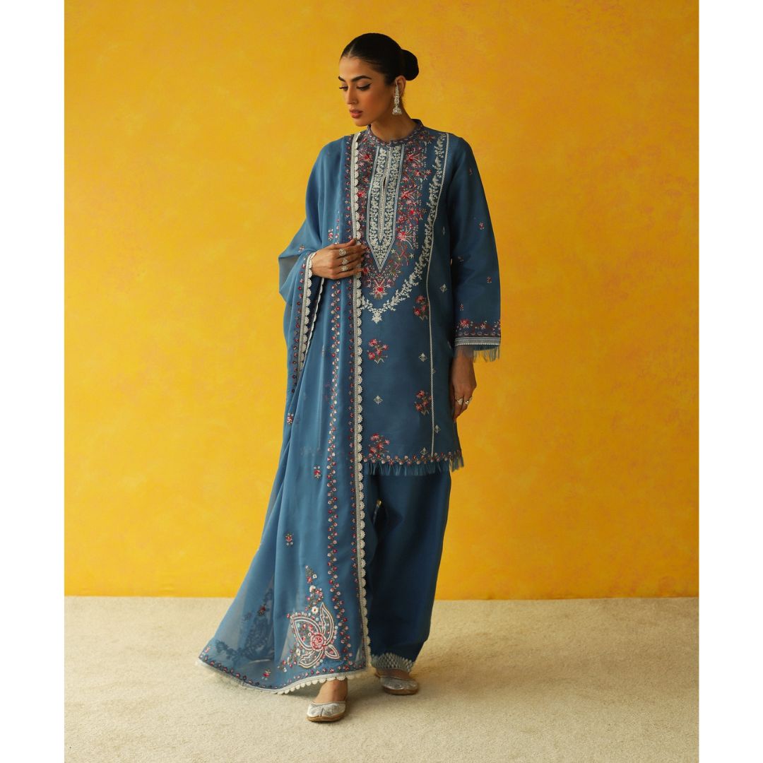 Lawn Unstitched 3 Piece Embroidered Dress - 105