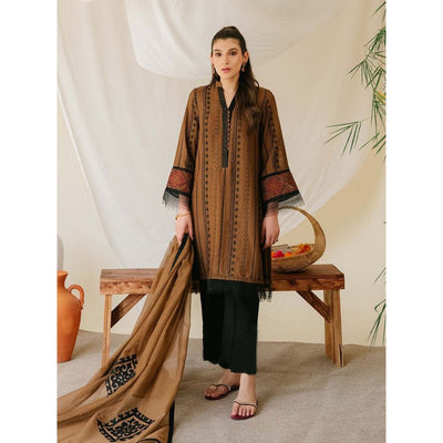 Dhanak 3 Piece Embroidered Dress - 265