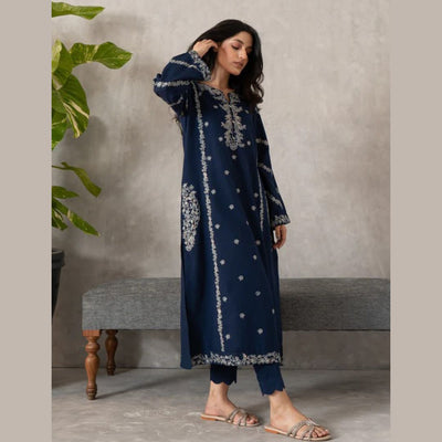 Summer Unstitched 2PCs Embroidered Lawn Dress - 91