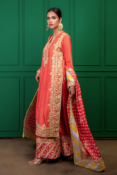 Silk 3 Piece Embroidered Dress - 259