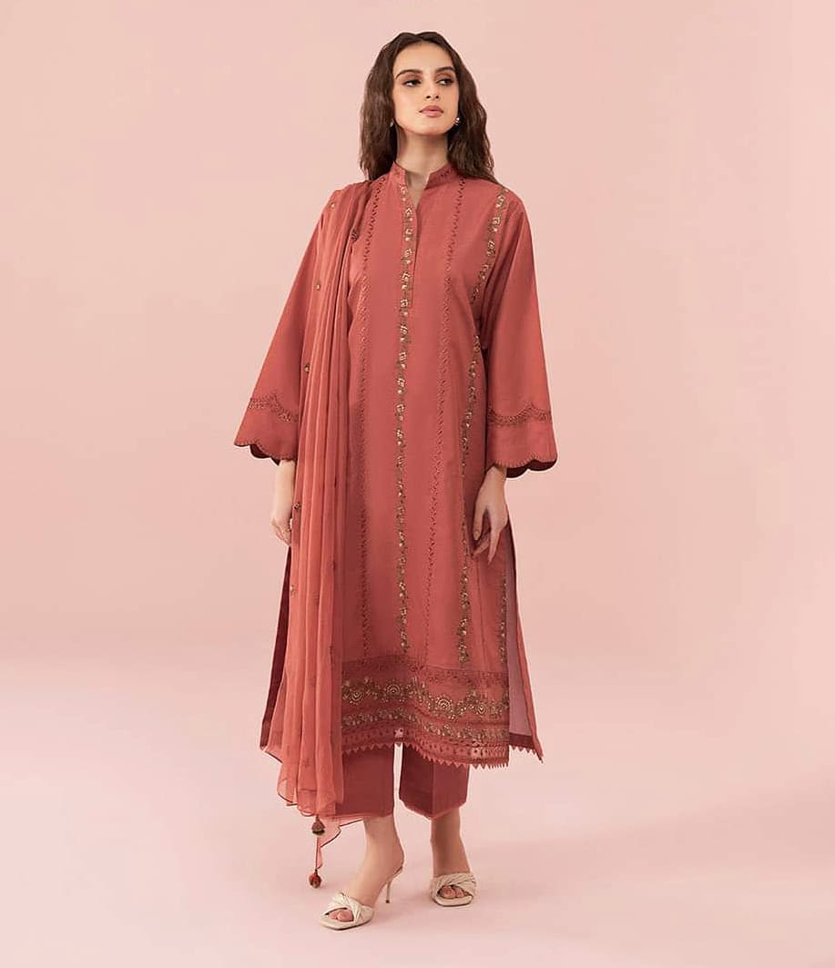 Lawn Unstitched 3 Piece Embroidered Dress - 279