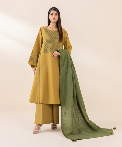 Dhanak 3 Piece Embroidered Dress - 288