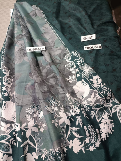 Karandi Unstitched 3 Piece Printed Dress - 286