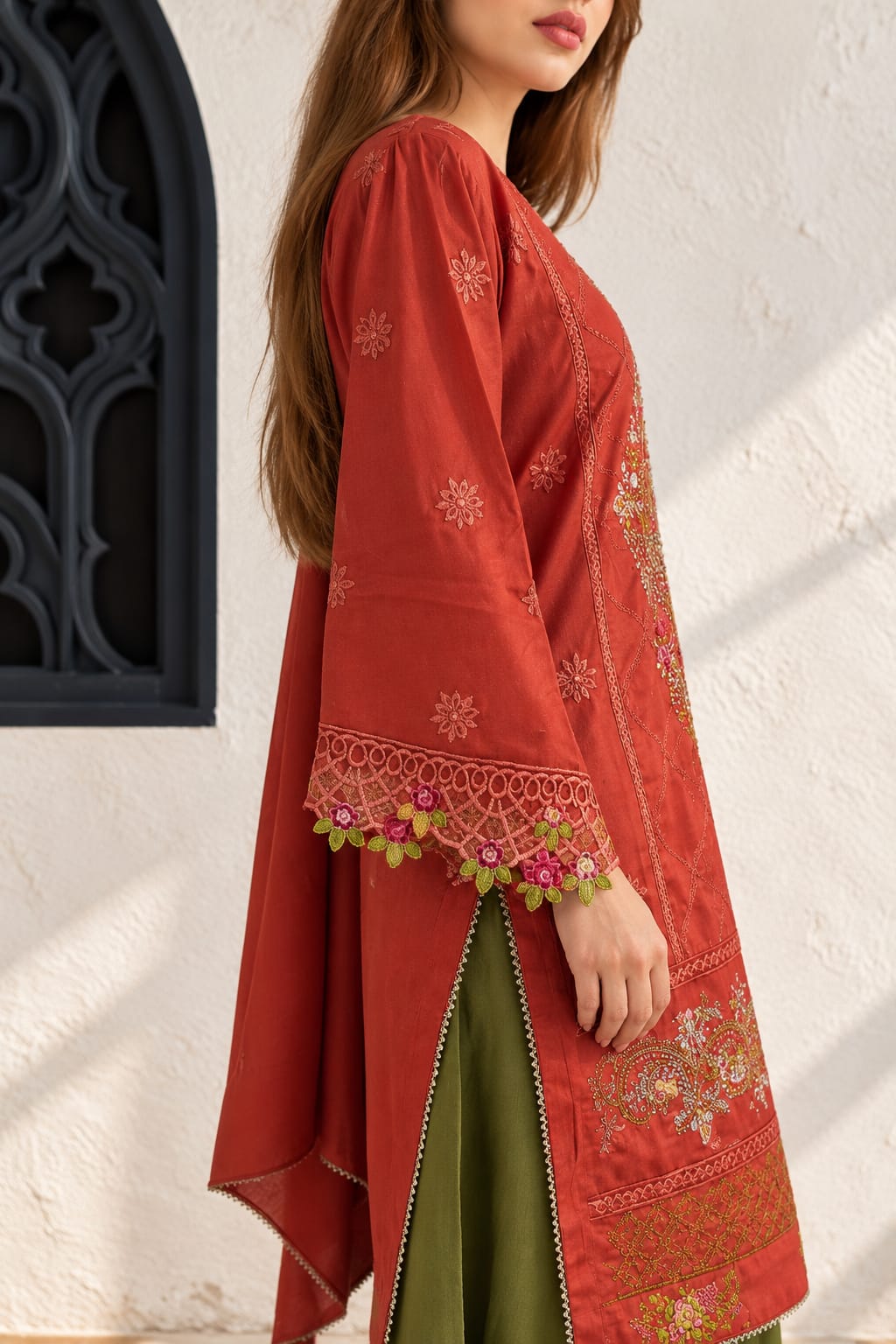 Winter Stitched 3PC Dhanak Embroidered Suit - TW 31