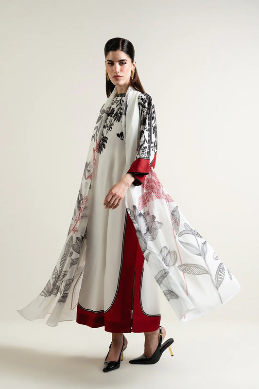 Summer Unstitched 3 Piece Digital Printed Lawn Dress With Digital Printed Lawn Dupatta - 476
