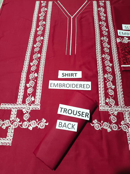 Lawn Unstitched 2 Piece Embroidered Dress - 367