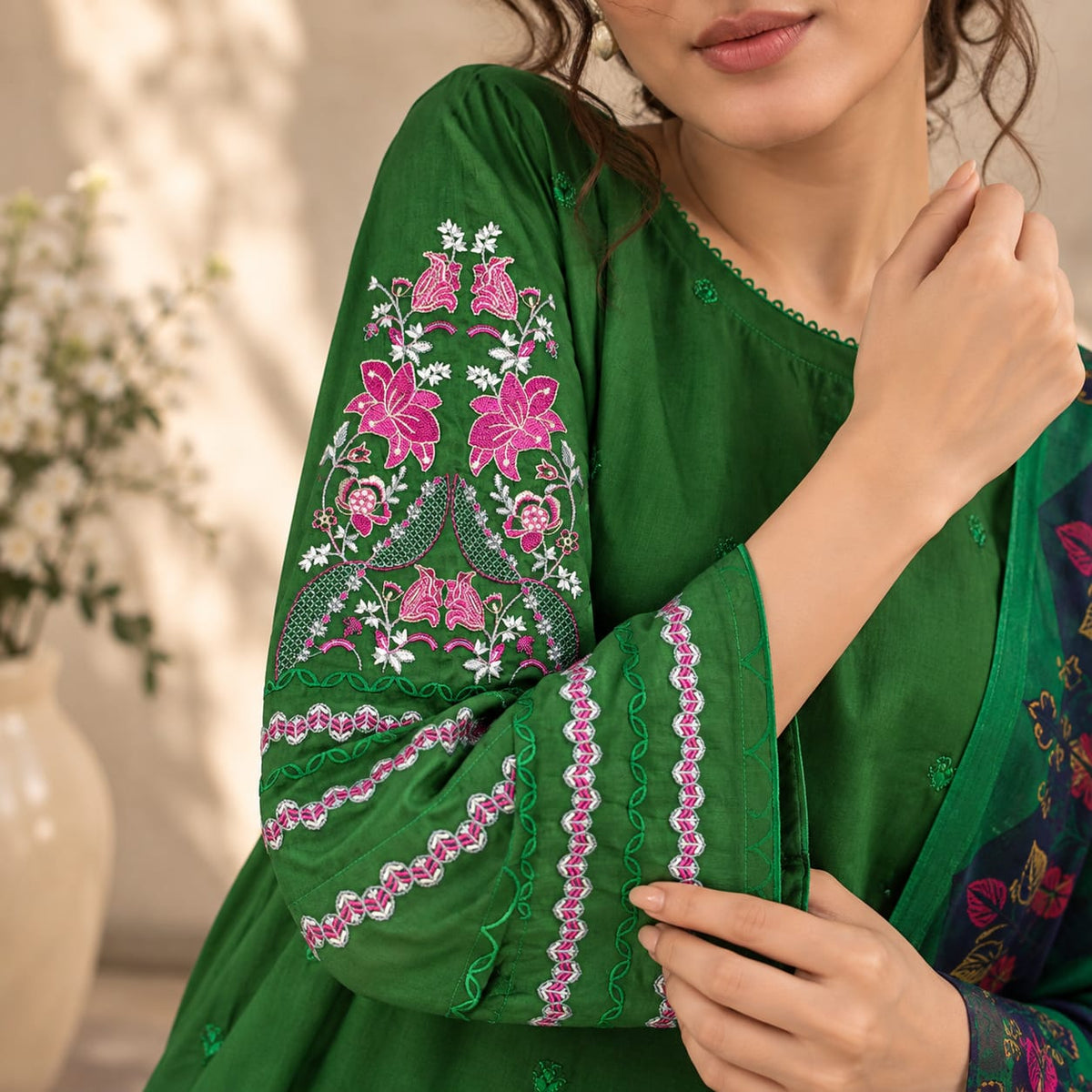 Summer Stitched 3PCs Embroidered Lawn Dress - TS 09