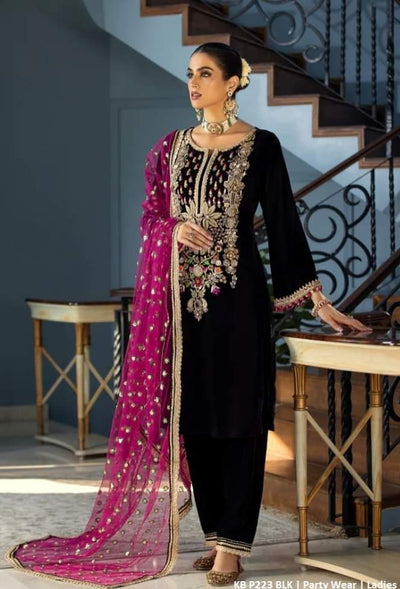 Summer Unstitched 3PCs Embroidered Lawn Dress With Organza Dupatta   - 351
