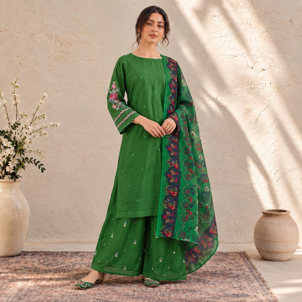 Summer Stitched 3PCs Embroidered Lawn Dress - TS 09