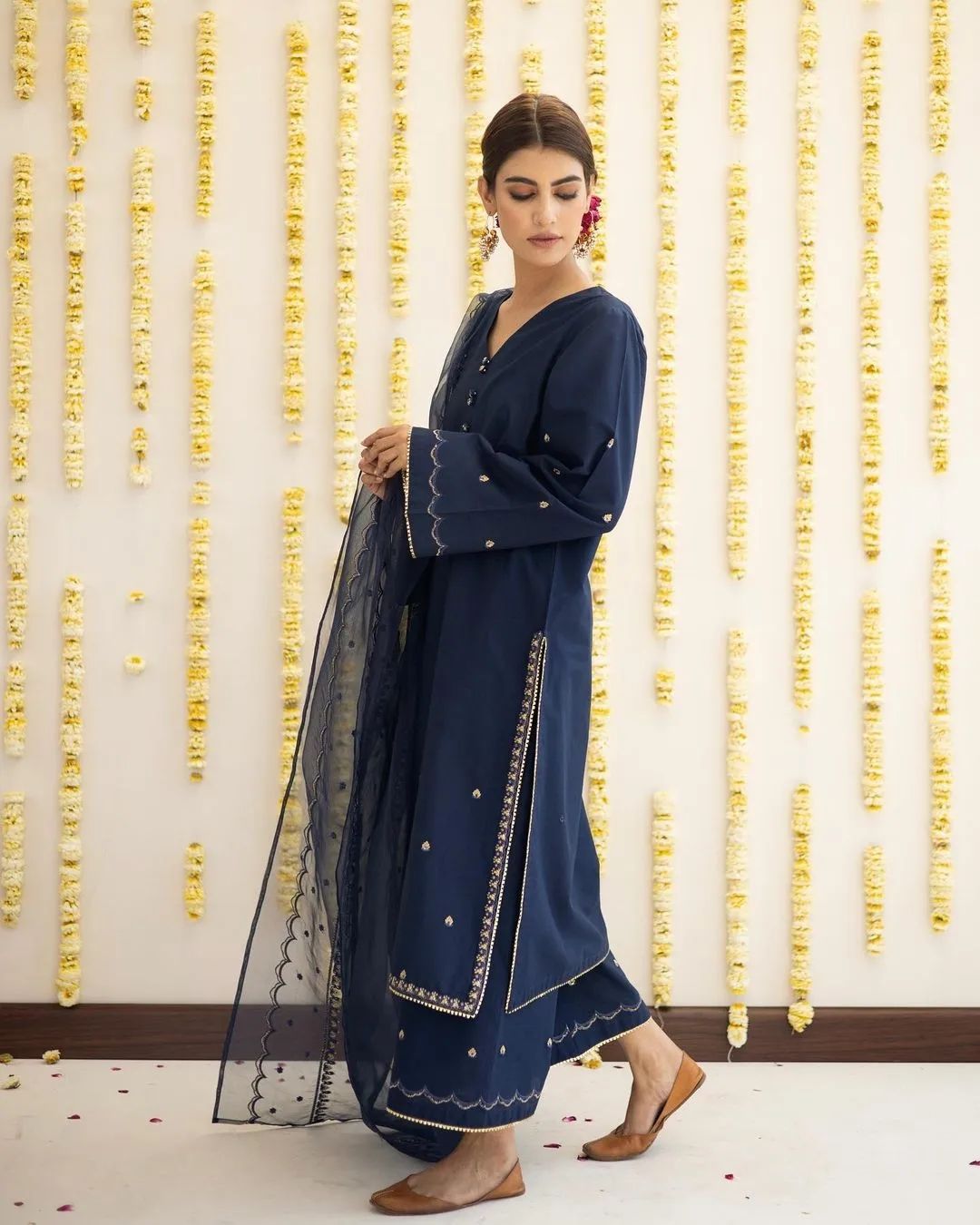 Summer Unstitched 3PCs Embroidered Lawn Dress With Monar Dupatta  -207