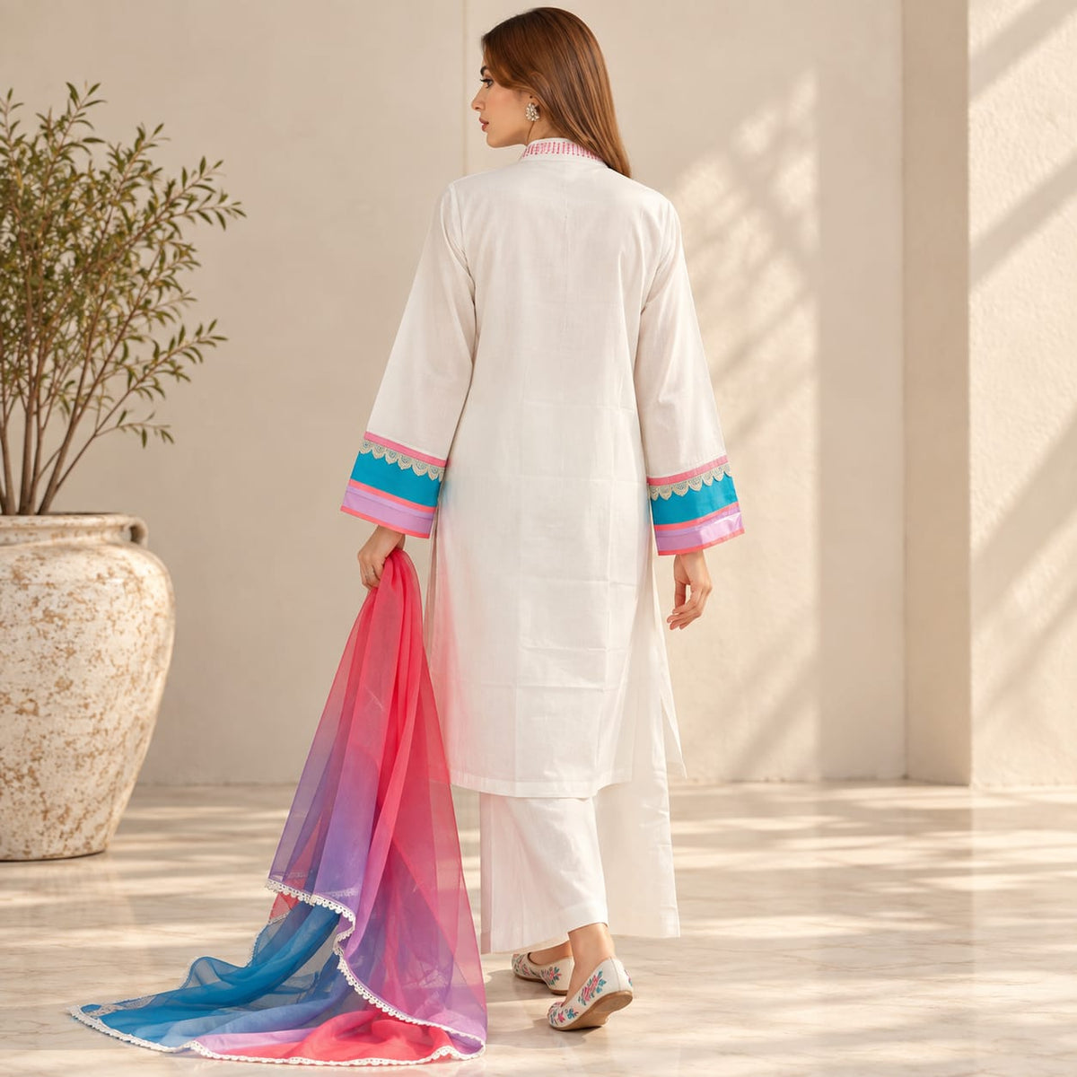 Summer Stitched 3PCs Embroidered Lawn Dress  -TS 23