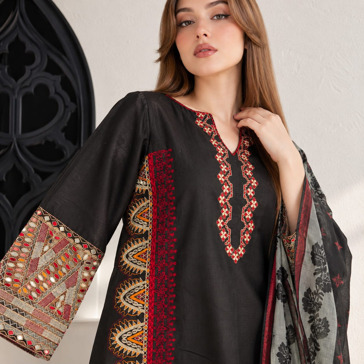 Summer Stitched 3PCs Embroidered Lawn Dress   - TS 19