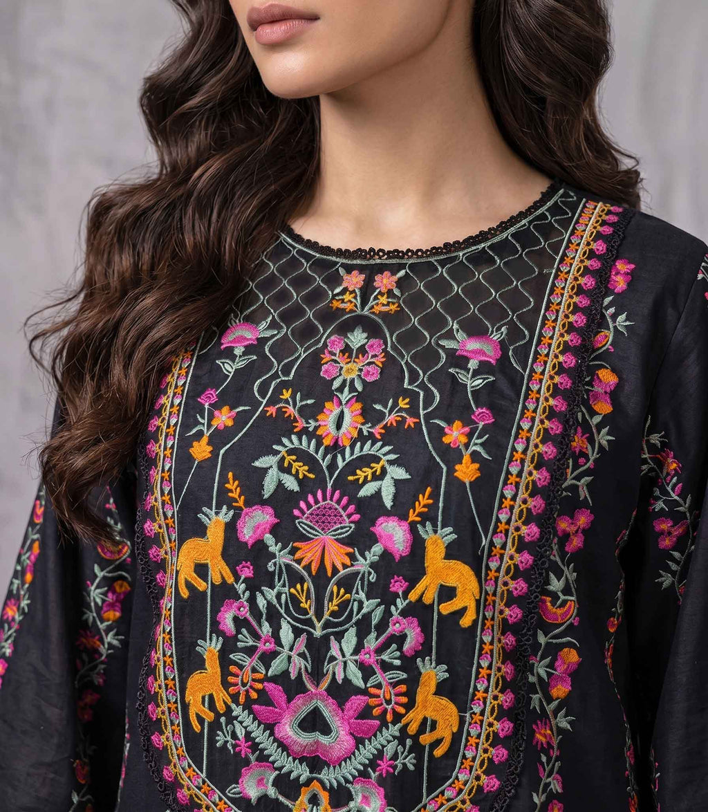 Winter Stitched Khaddar 3 Piece Embroidered Dress -TW 06