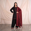 Winter Stitched 3PC Dhanak Embroidered Suit - TW 29