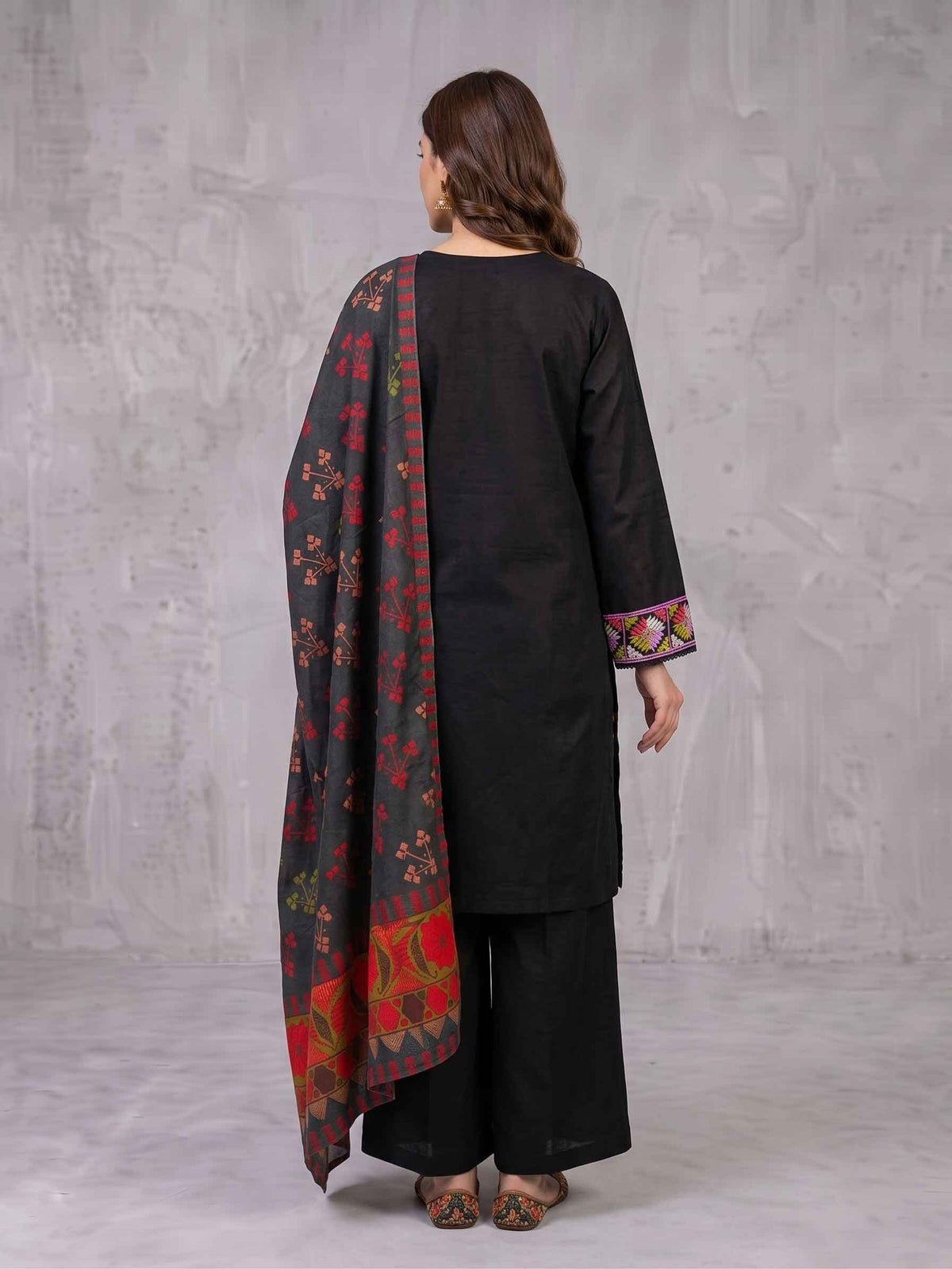 Winter Stitched 3PC Dhanak Embroidered Dress - TW 20