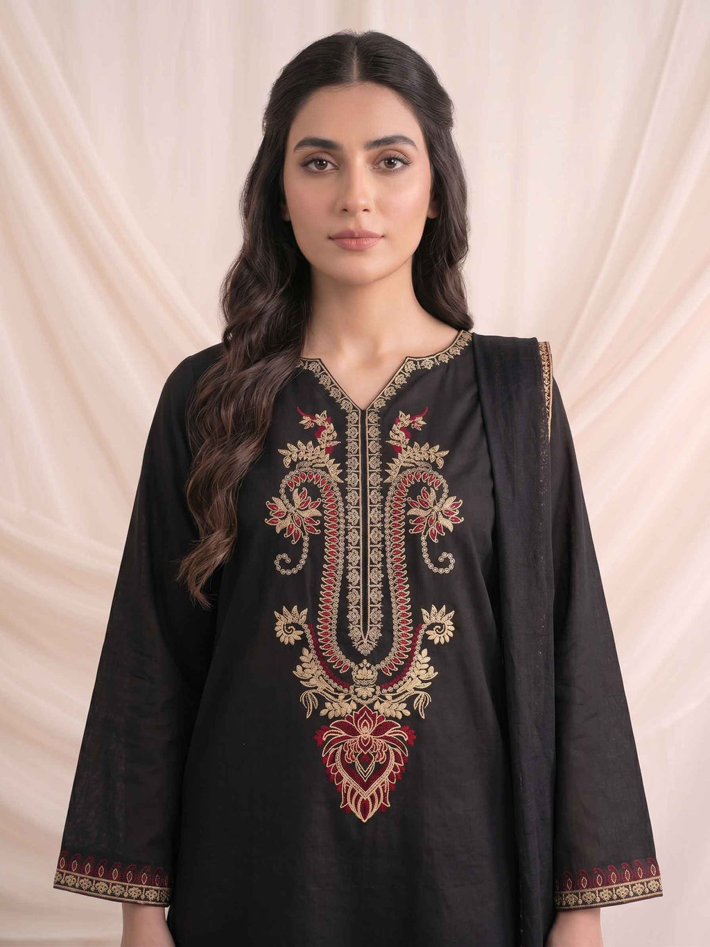 Summer Stitched 3 Piece Embroidered Lawn Dress - TS 01
