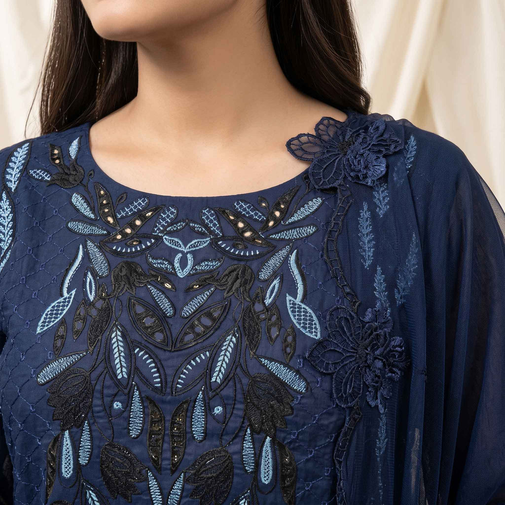 Summer Stitched 3PCs Embroidered Lawn Dress   - TS 06