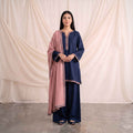 Winter Stitched 3PC Dhanak Embroidered Suit - TW 27
