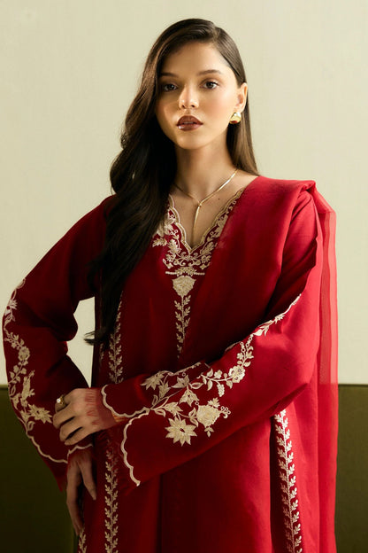 Dhanak 3 Piece Embroidered Dress - 405